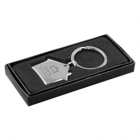 House Shaped Custom Metal Keychain