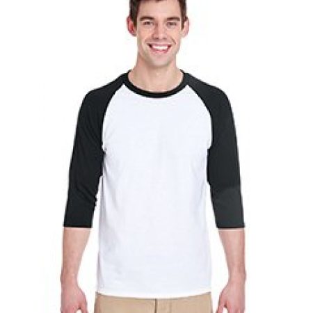 Adult Heavy Cotton Three-Quarter Raglan Sleeve T-Shirt