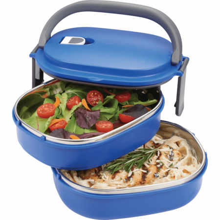 Custom Two Tier Insulated Oval Lunch Box Food Container