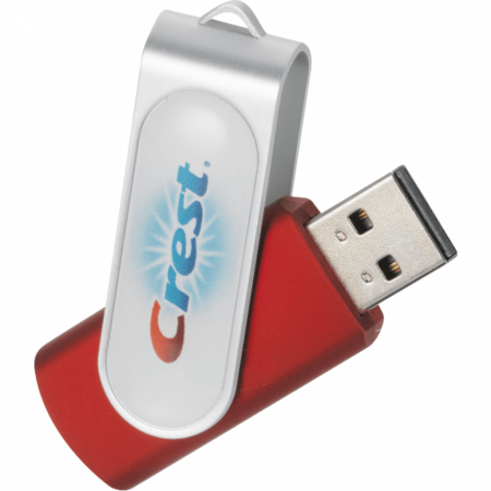 Custom Domeable Rotate Flash Drive 1GB