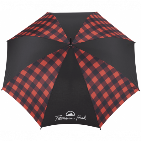 Custom 46" Auto Open Buffalo Plaid Fashion Umbrella