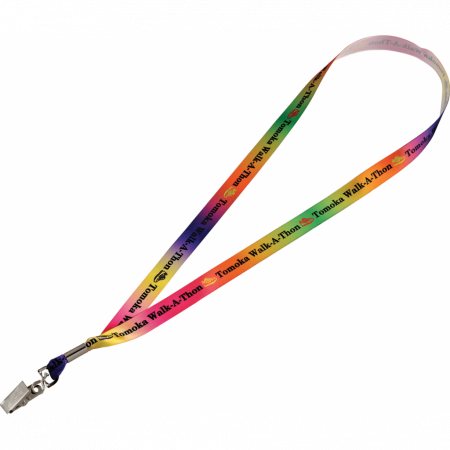 Custom Full Color 5/8" Ribbon Lanyard w/ Clip
