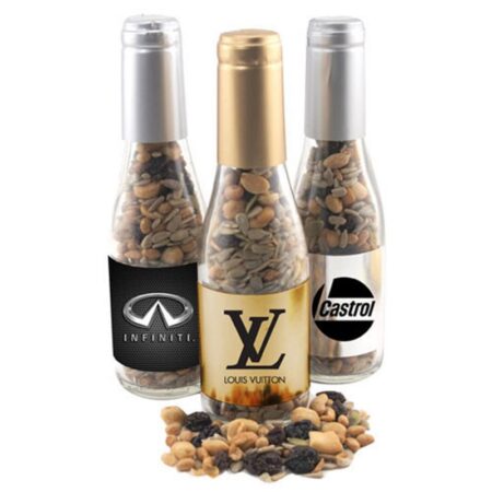 Custom Champagne Bottle with Trail Mix