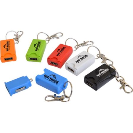 Custom USB Car Charger on a Keychain