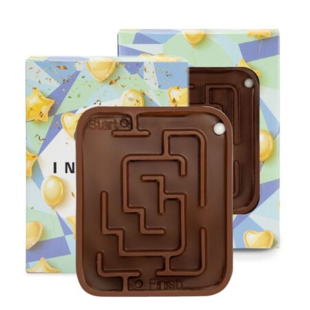 Custom Fully Customizable Box With Milk Chocolate Molded Maze