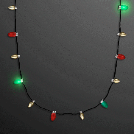 Mini Bulb Christmas Lights Necklace