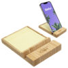 Custom FSC® Bamboo Sticky Note Dispenser with Phone Holder