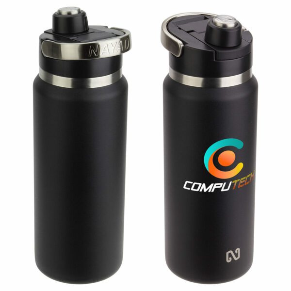 Nayad® traveler 26 oz stainless double-wall bottle with twist-top spout