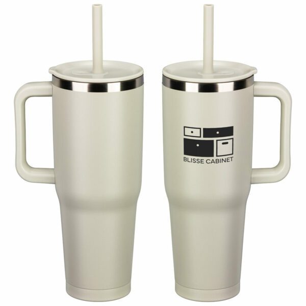 Senso® summit 40 oz tasse de voyage isolée en acier inoxydable avec couvercle à paille pressée