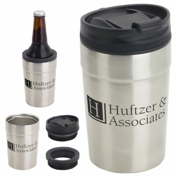 Custom Carousal 12 oz Copper-Coated  Tumbler + Can Cooler... | Elevate Your Brand
