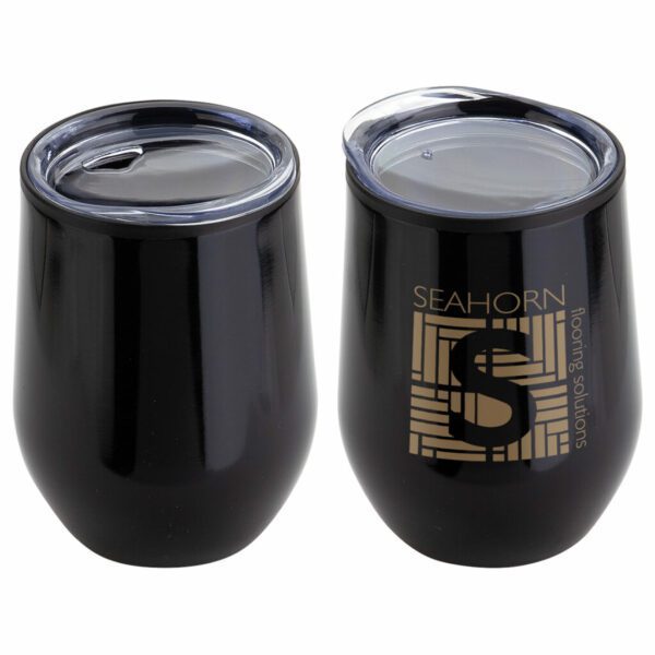 Gobelet à vin onyx 12 oz en acier inoxydable/polypropylène
