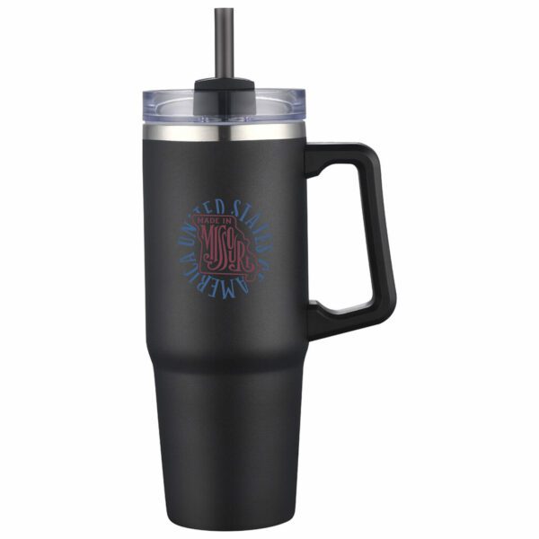 Tasse en acier inoxydable de 30 oz isolée sous vide et munie d'une paille