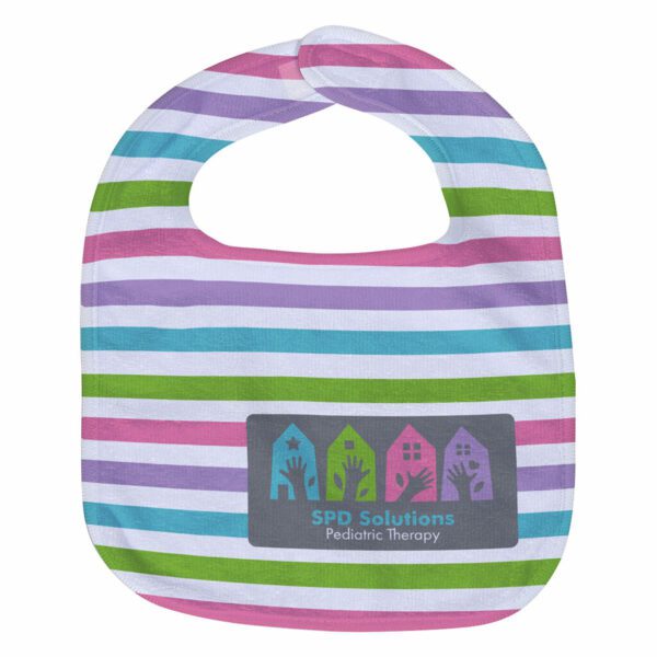 Bavoir bébé silk touch 10" x 13" 360gsm poly/coton - full color