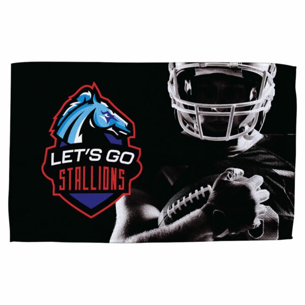 Serviette de rallye en microfibre éponge 11" x 18" - couleur complète