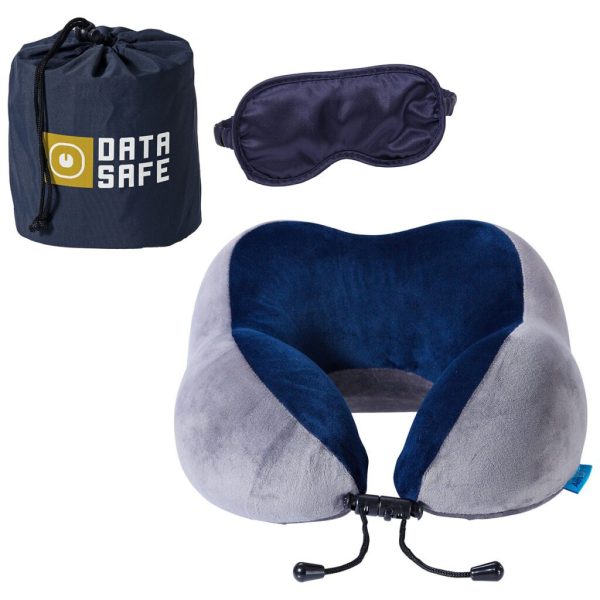Custom AeroLOFT®  Business First Travel Pillow with Sleep Mask