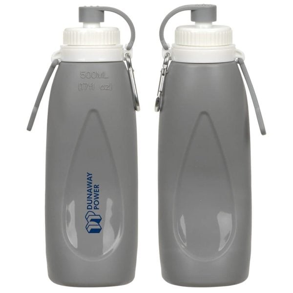 Custom Groove 17 oz Collapsible Silicone Bottle