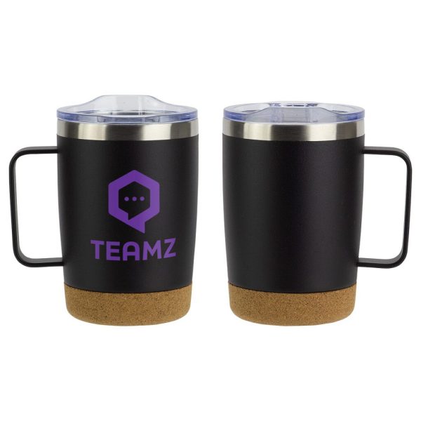 Custom Vacuum Insulated Stainless Steel Mug with Cork Base - 12oz