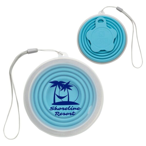 Custom Groove 9 oz Collapsible Silicone Cup with Lid