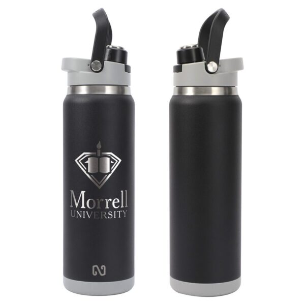 Custom NAYAD® Crusade 28 oz Stainless Steel Double-Wall Bottle with Hidden Cup