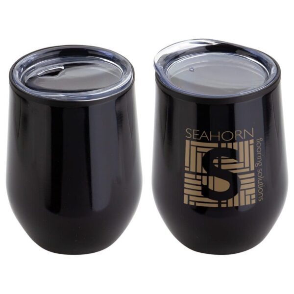 Custom Onyx 12 oz Stainless Steel/Polypropylene Wine Goblet