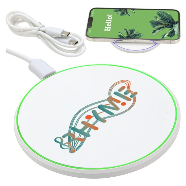 Custom Power Ring 15W Wirelesss Charger with Ambient Light | CanPromos