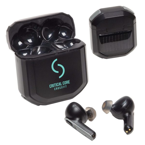 Custom Allegro TWS Earbuds with Solar Powered Charging Case