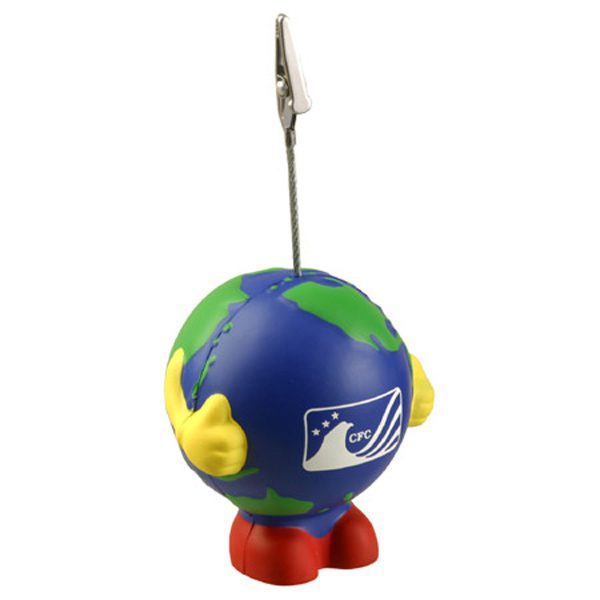 Custom Earthball Man Stress Reliever Memo Holder