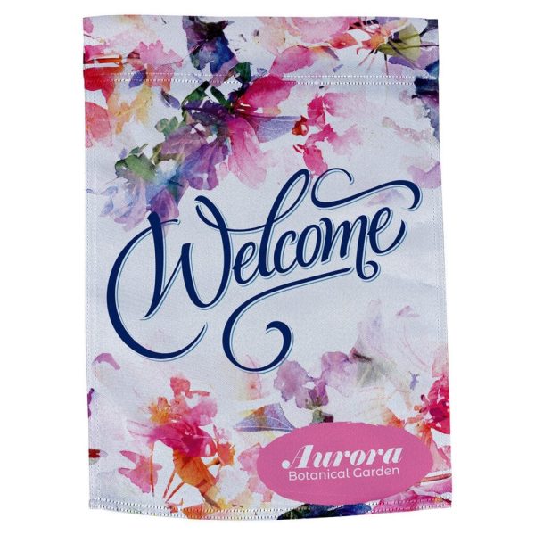 Custom Polyester Poplin Garden Flag 17" x 12" 220GSM-Full Color on one side