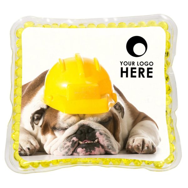 Custom Napping Dog Square Aqua Pearls™ Hot/Cold Pack