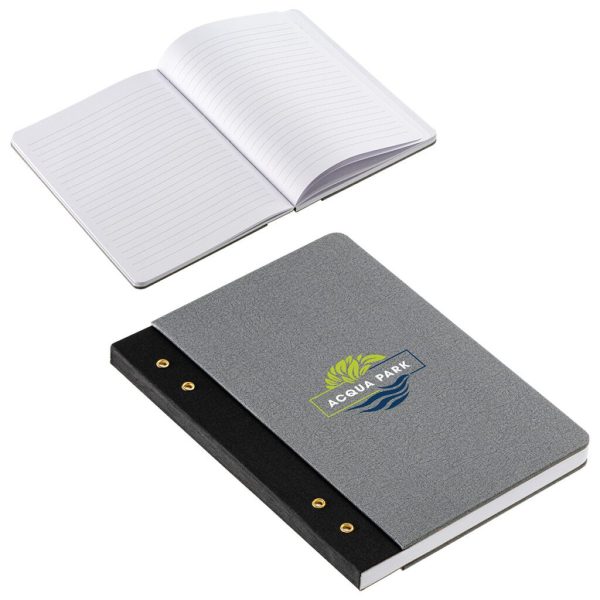 Custom Executive FSC® Journal with Textured Grommet Spine