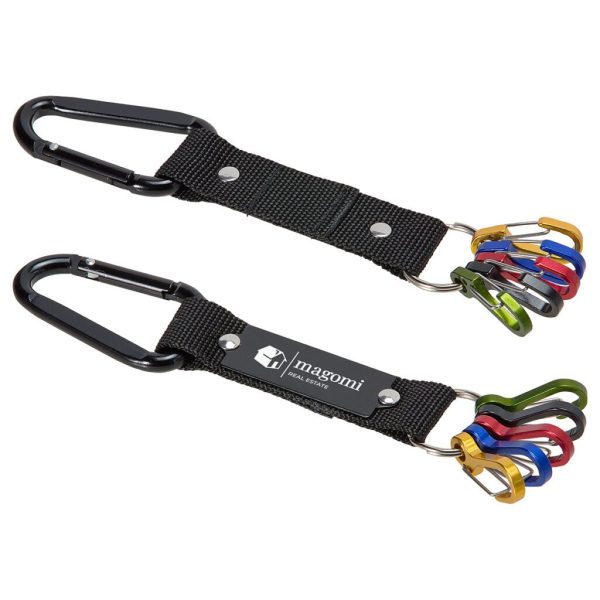 Custom Aluminum Carabiner Strap with Color-Code Key Clips