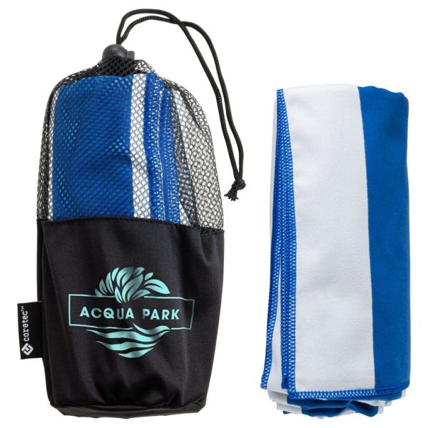 Custom Sandpiper 30" x 60" Striped Microfiber Beach Towel with Net Carrying Pouch