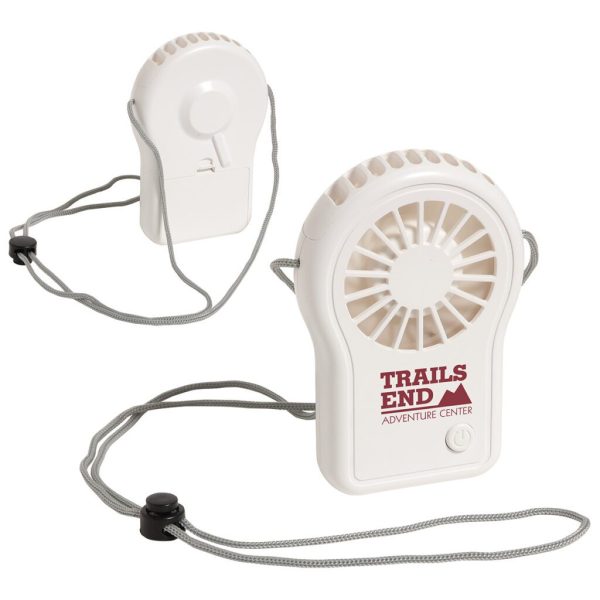 Custom Cool Breeze Portable Fan with Adjustable Lanyard