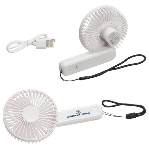 Custom Mini Breeze Rechargeable Hand Fan | Stay Cool Anywhere