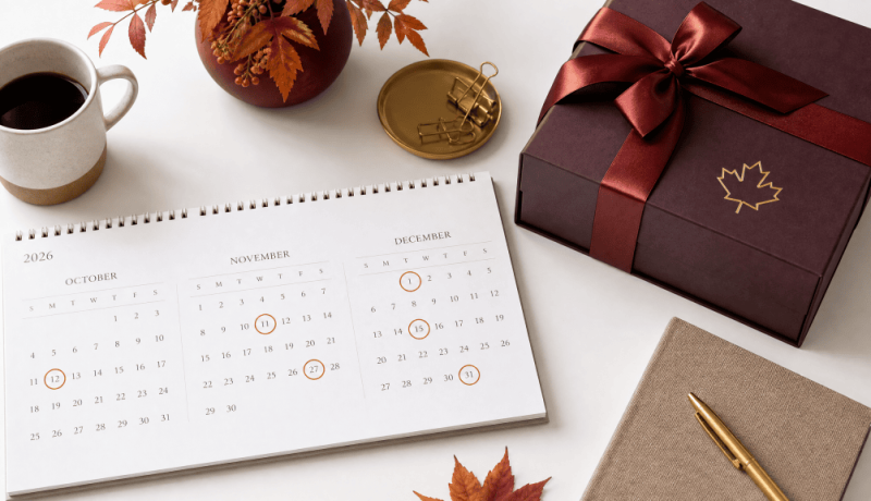 Q4 corporate gifting planning calendar Canada 2026 — the August Wall explained
