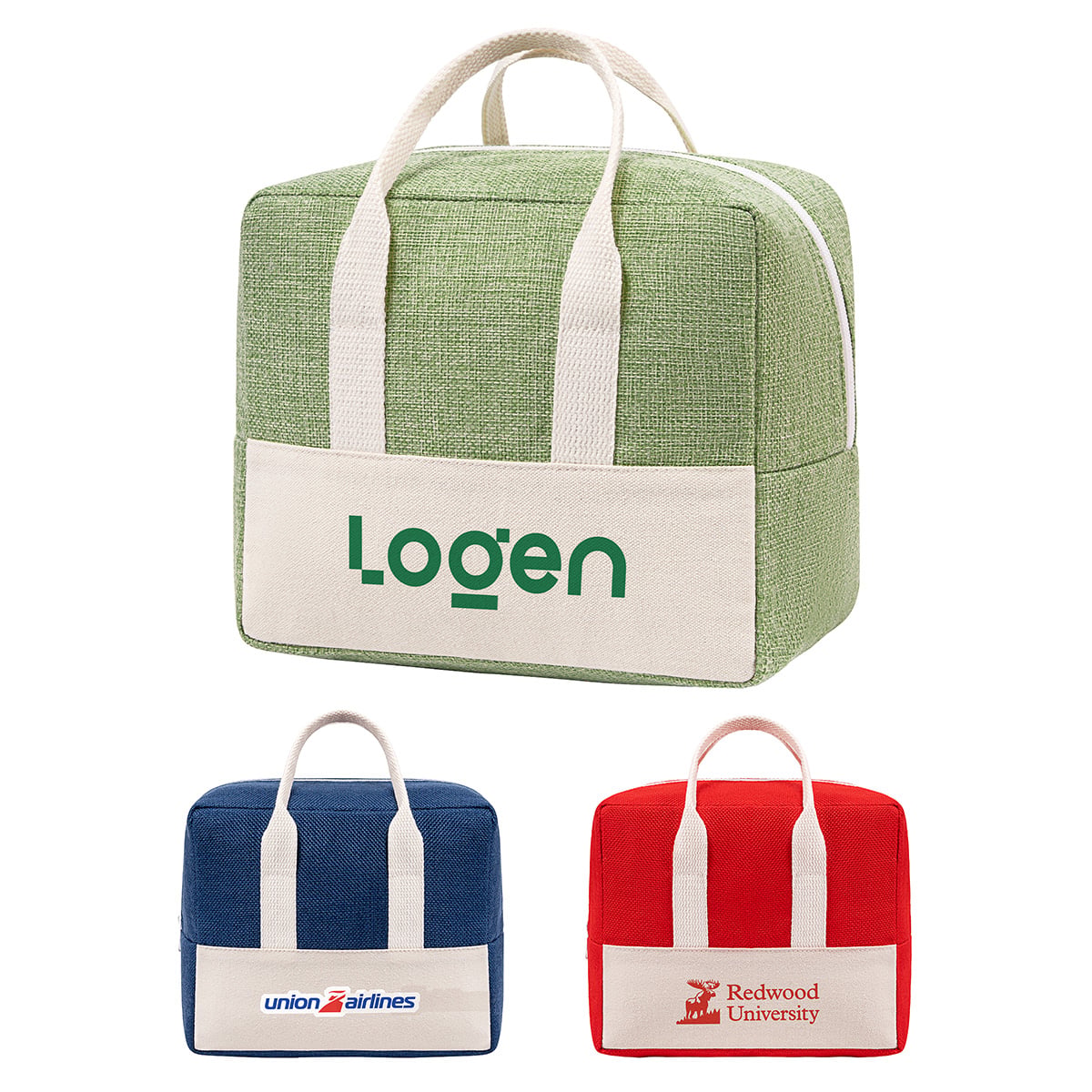 Custom Santa Cruz Textured Lunch Cooler Bag