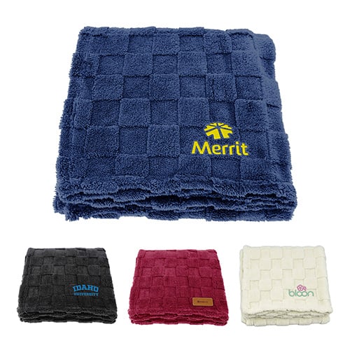 Custom Custom Plush Blanket – Checkerboard Blanket