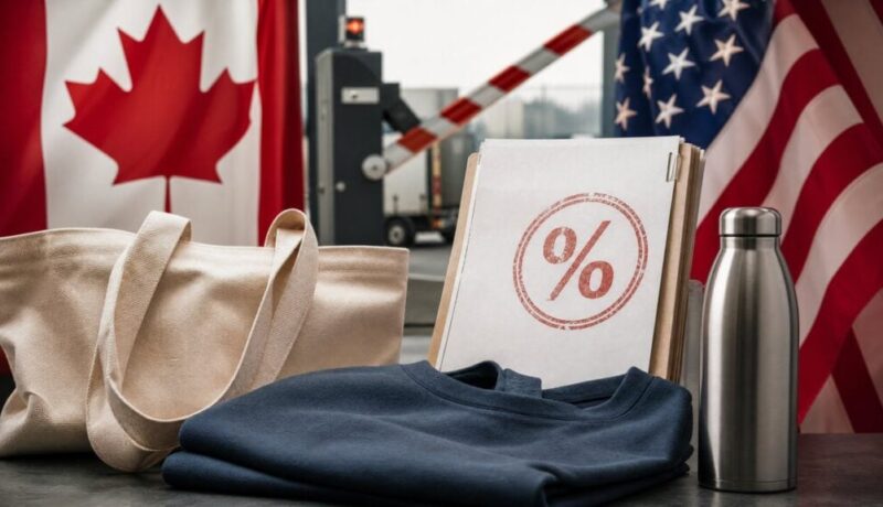 Canadian business navigating the 2026 US tariff on promotional products and apparel supply chains