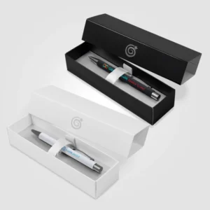 Custom Bowie soft-touch pen gift box with logo