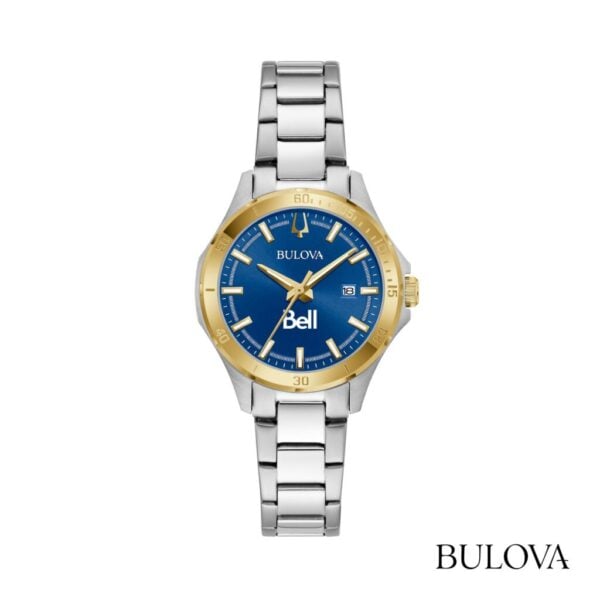 Custom Bulova Two-Tone Blue Dial Watch