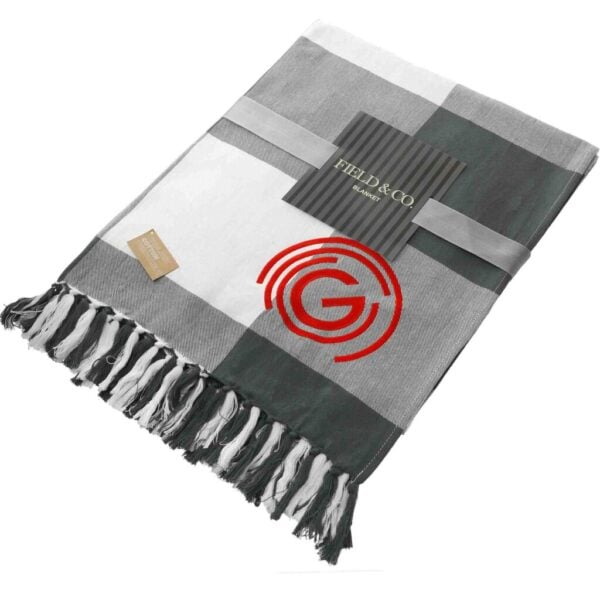 Custom Organic Cotton Check Throw Blanket