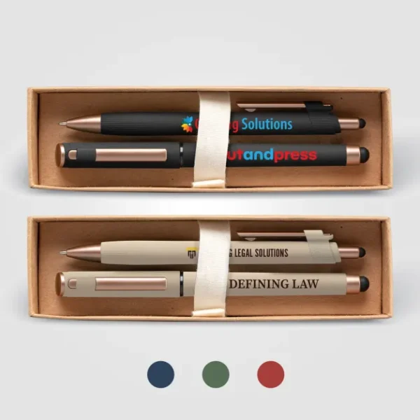 Custom Recycled Plastic Pen Gift Set