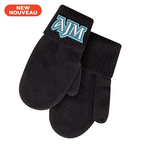 Custom Fleece-Lined Knit Mittens